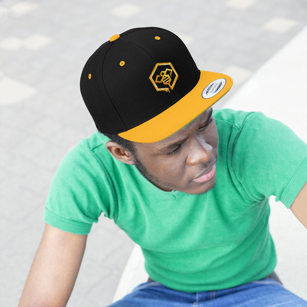 Social BEES University - Embroidered Unisex Flat Bill Hat