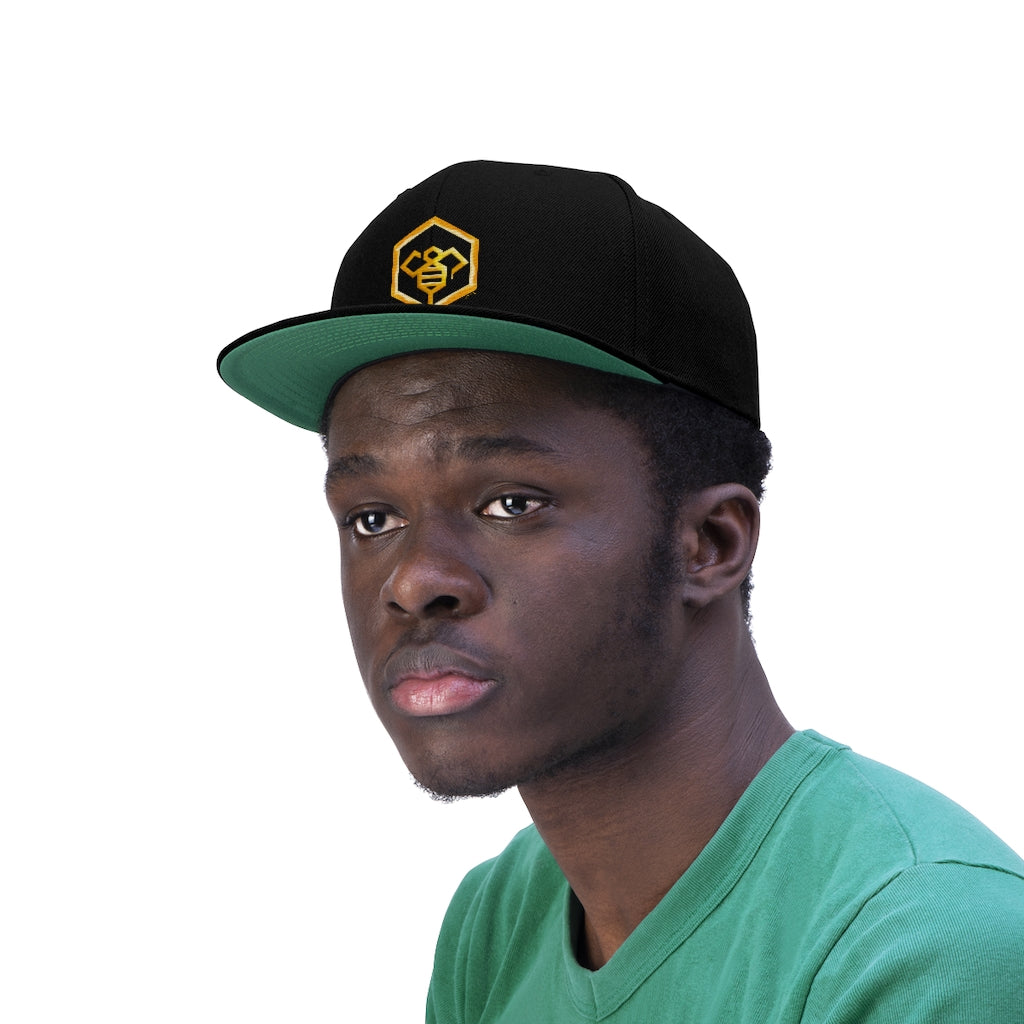 Social BEES University - Embroidered Unisex Flat Bill Hat
