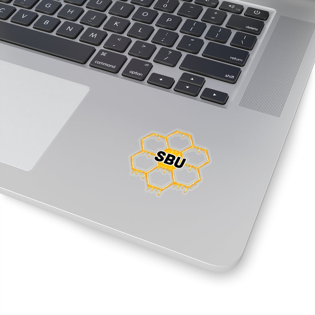 Social BEES University Logo Honeycomb - Kiss-Cut Stickers