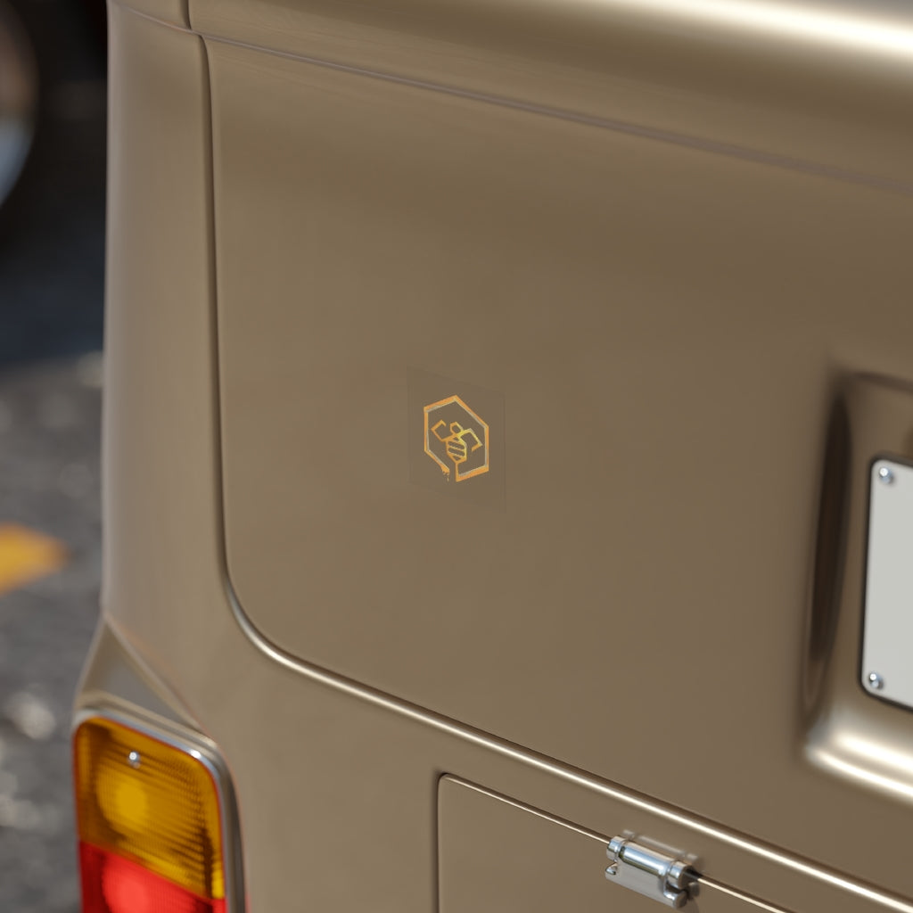 Social BEES University - Transparent Outdoor Stickers, Square