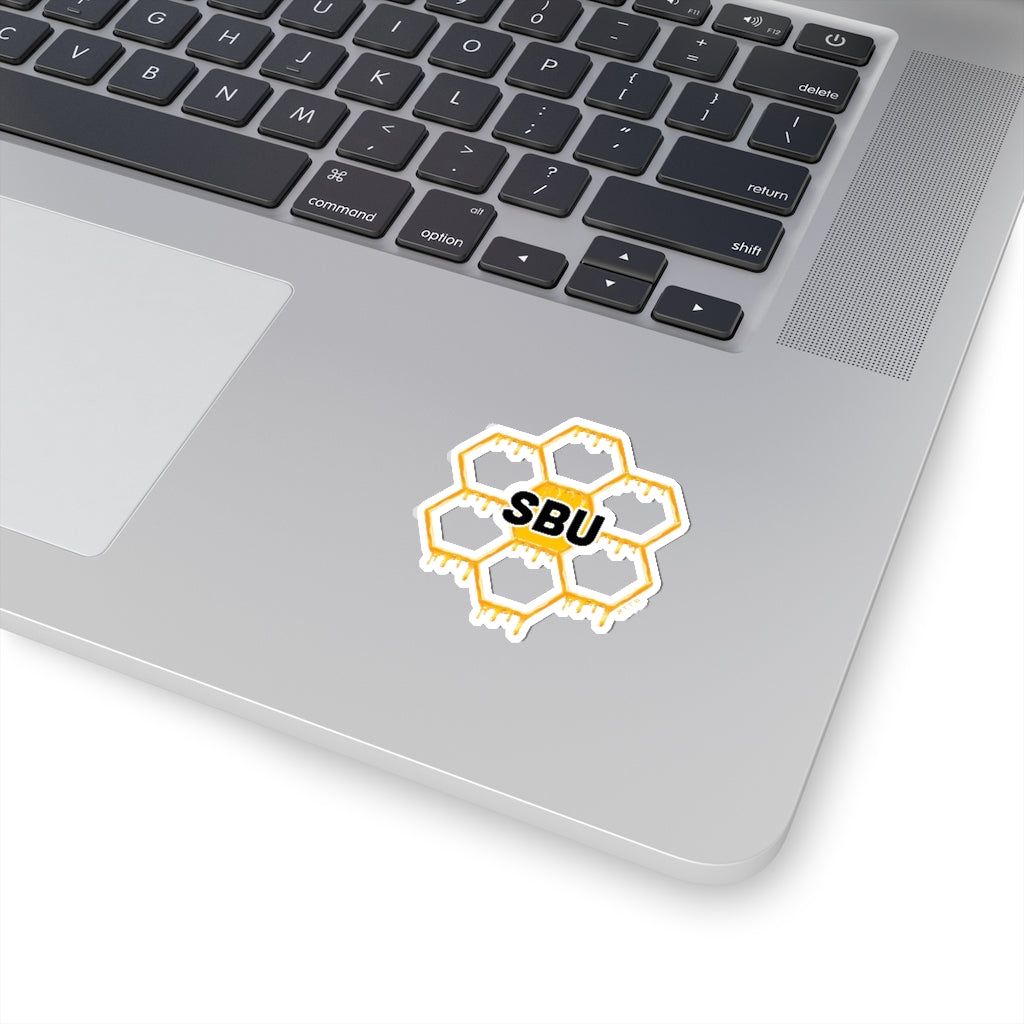 Social BEES University Logo Honeycomb - Kiss-Cut Stickers