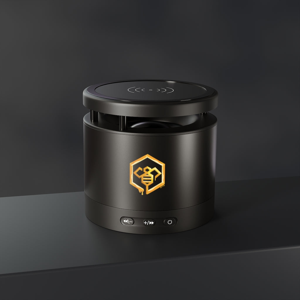 Social BEES University - Metal Bluetooth Speaker and Wireless Charging Pad