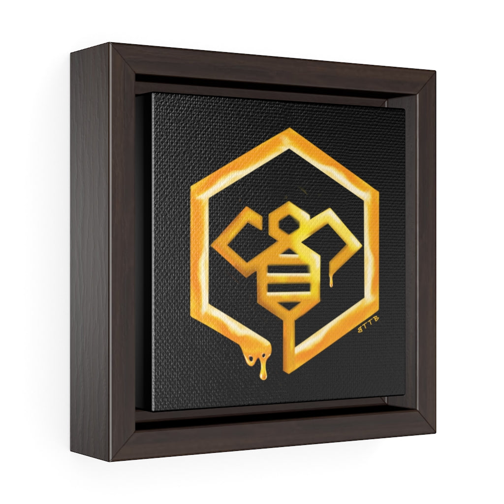 Social BEES University Logo - Square Framed Premium Gallery Wrap Canvas