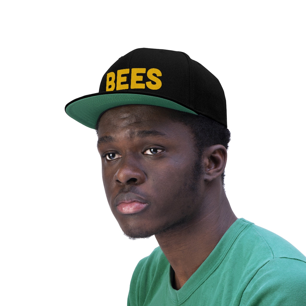 Social BEES University BEES - Embroidered Unisex Flat Bill Hat