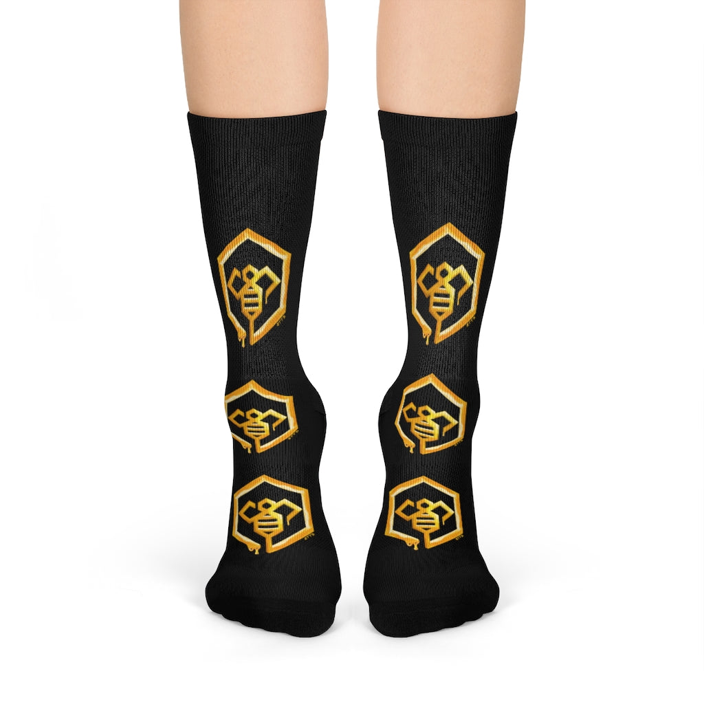 Social BEES University - Sublimation Crew Socks