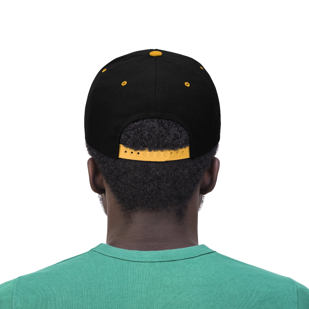 Social BEES University - Sombrero de pico plano unisex bordado