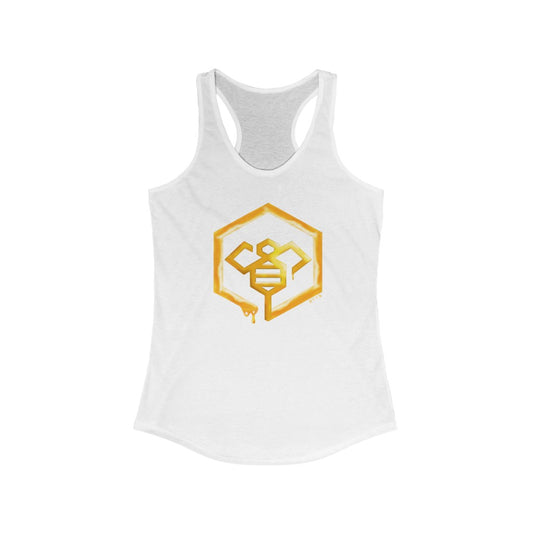 Social BEES University - Camiseta sin mangas con espalda cruzada para mujer