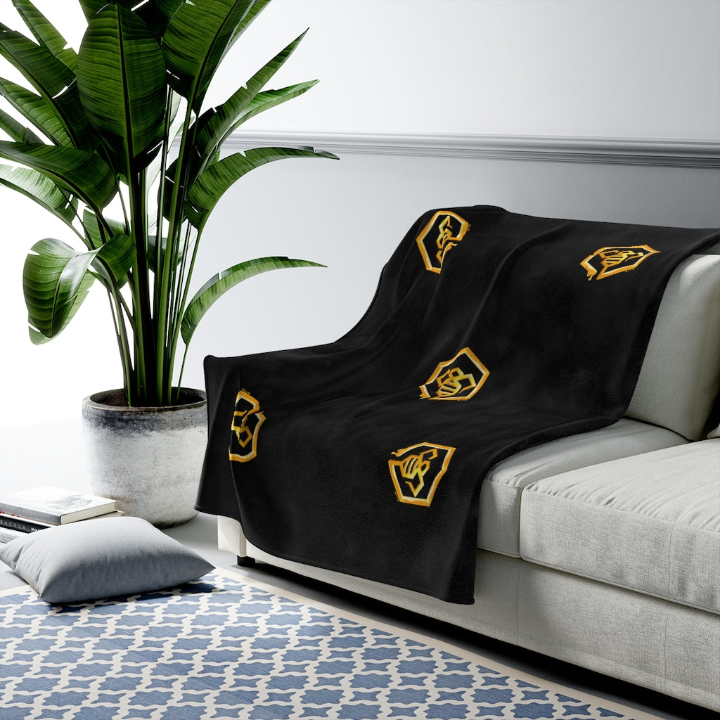 Social BEES University - Velveteen Plush Blanket