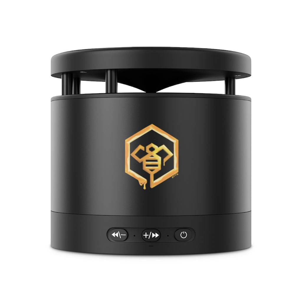 Social BEES University - Altavoz Bluetooth de metal y base de carga inalámbrica