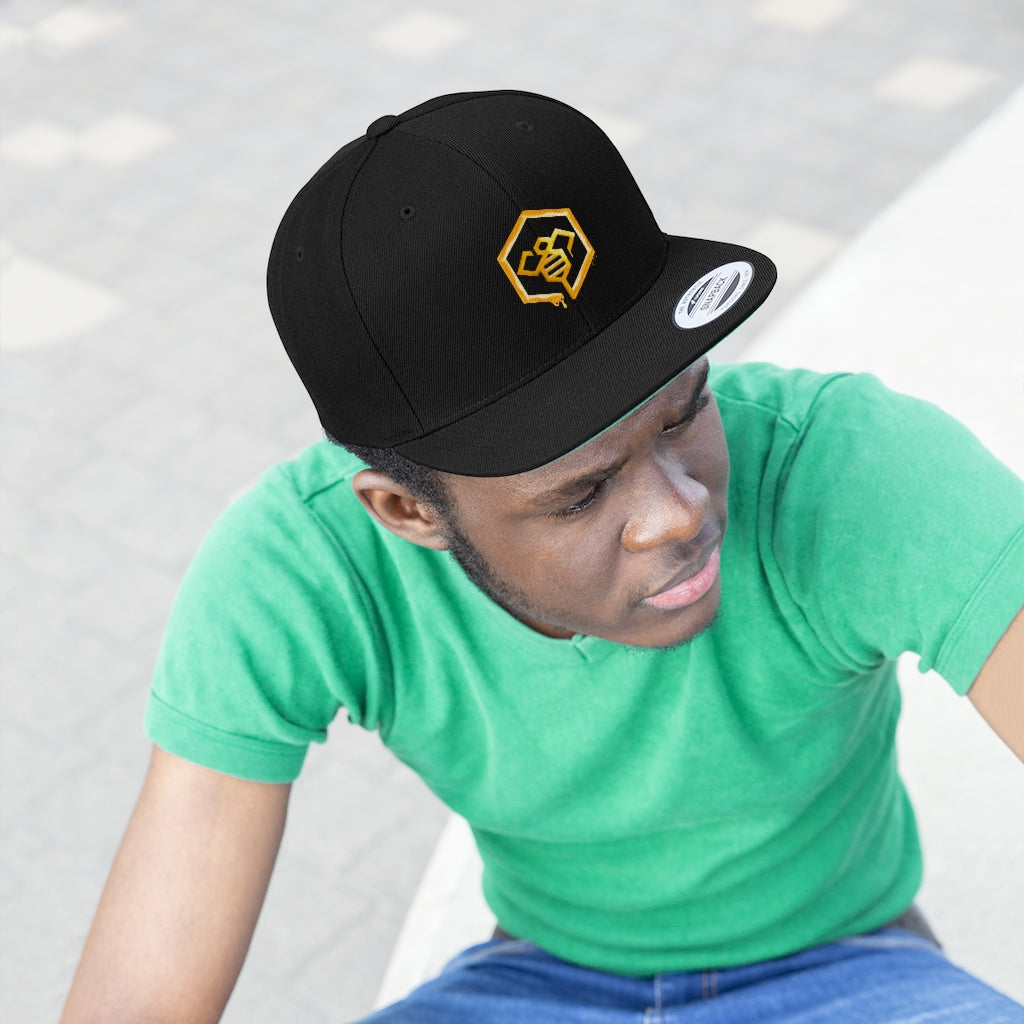 Social BEES University - Embroidered Unisex Flat Bill Hat