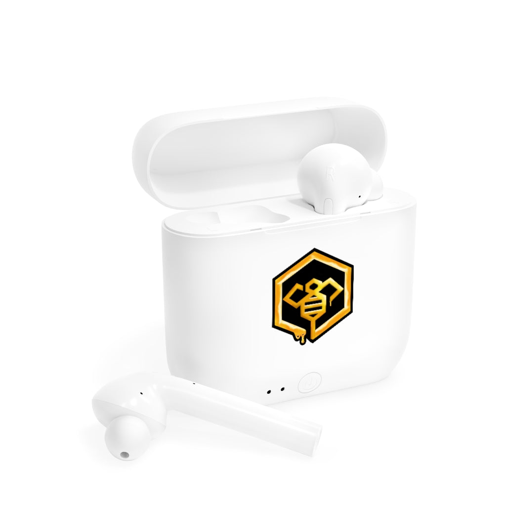 Social BEES University - Essos Wireless Earbuds and Case - Logo with black outline