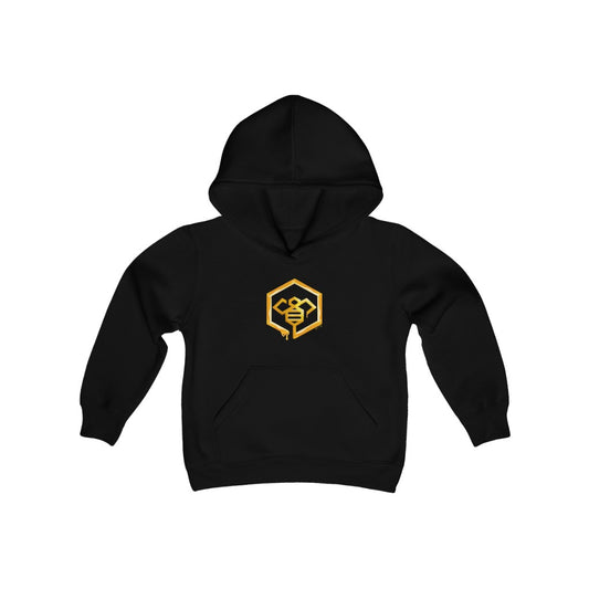 Social BEES University - Sudadera con capucha de mezcla pesada para jóvenes