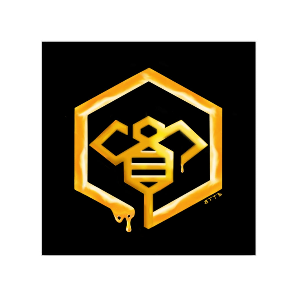 Social BEES University - Pegatinas para exteriores, cuadradas