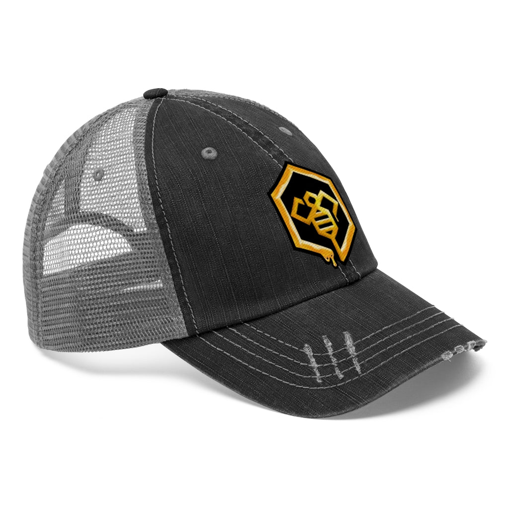 Social BEES University - Embroidered Unisex Trucker Hat - Logo with black outline