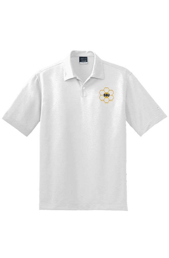 Social BEES University Honeycomb - Embroidered Nike DriFIT Pebble Texture Polo