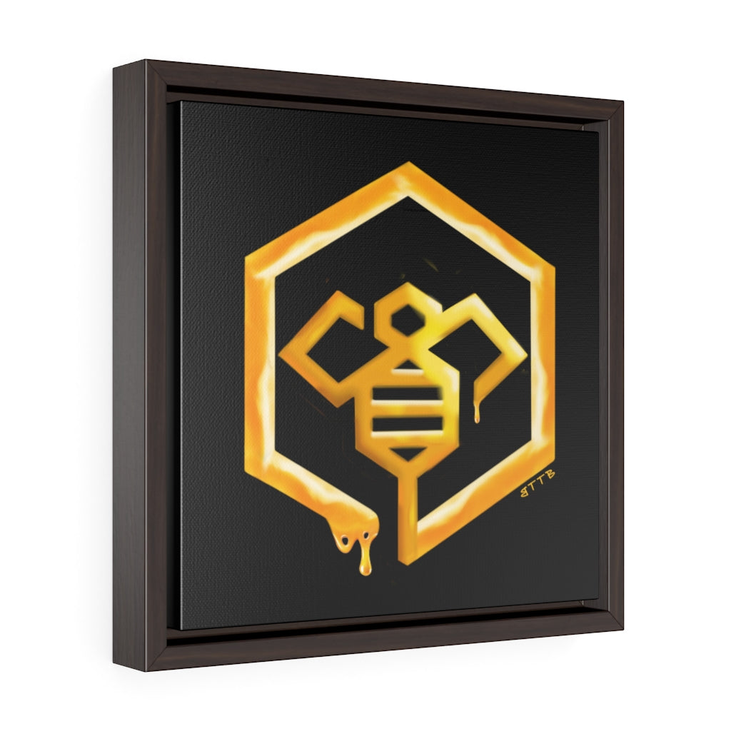Social BEES University Logo - Square Framed Premium Gallery Wrap Canvas