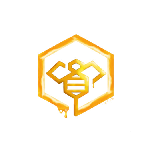 Social BEES University - Transparent Outdoor Stickers, Square