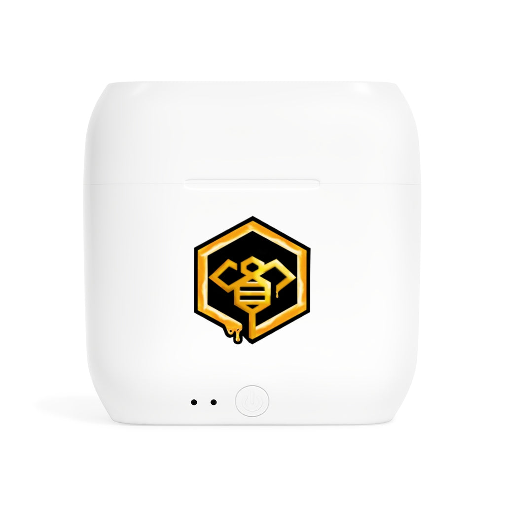 Social BEES University - Essos Wireless Earbuds and Case - Logo with black outline