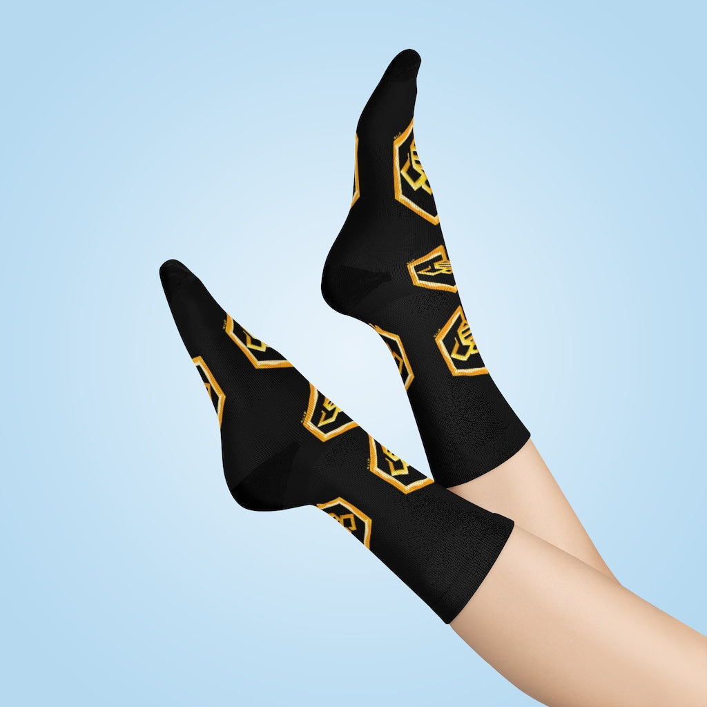 Social BEES University - Sublimation Crew Socks