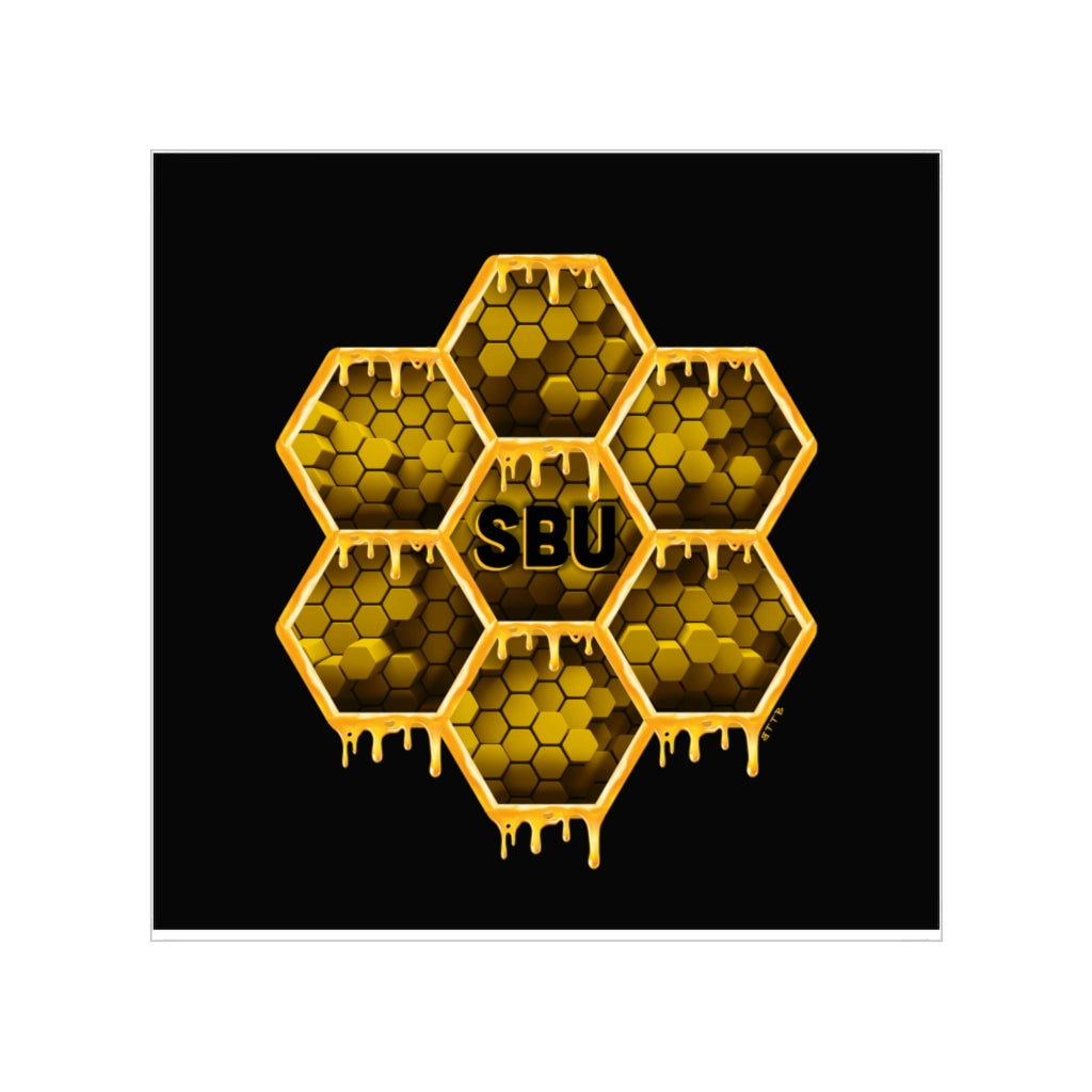 SBU Honeycomb - Outdoor Stickers, Square