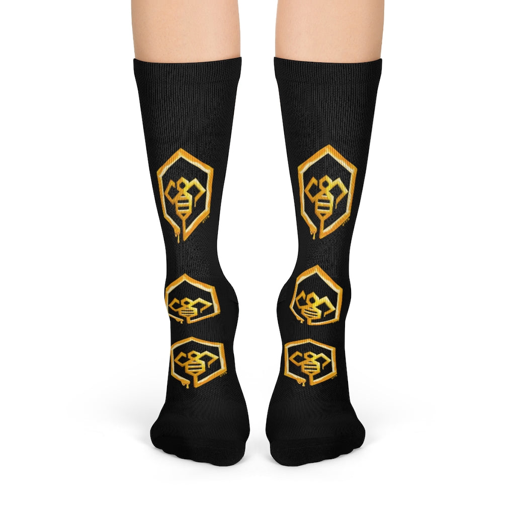 Social BEES University - Sublimation Crew Socks