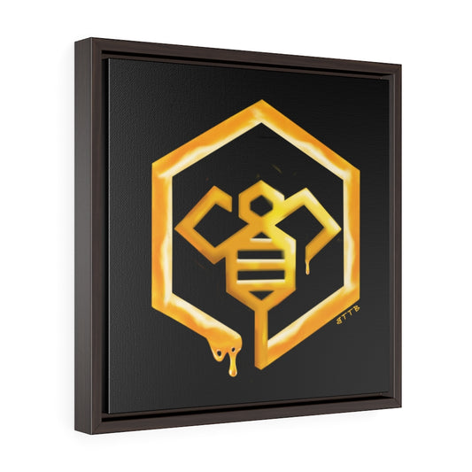 Social BEES University Logo - Square Framed Premium Gallery Wrap Canvas