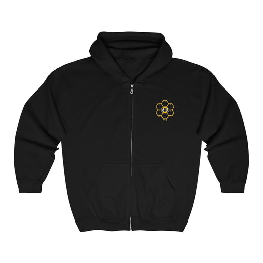 Social BEES University - Embroidered Unisex Zip Up Hoodie