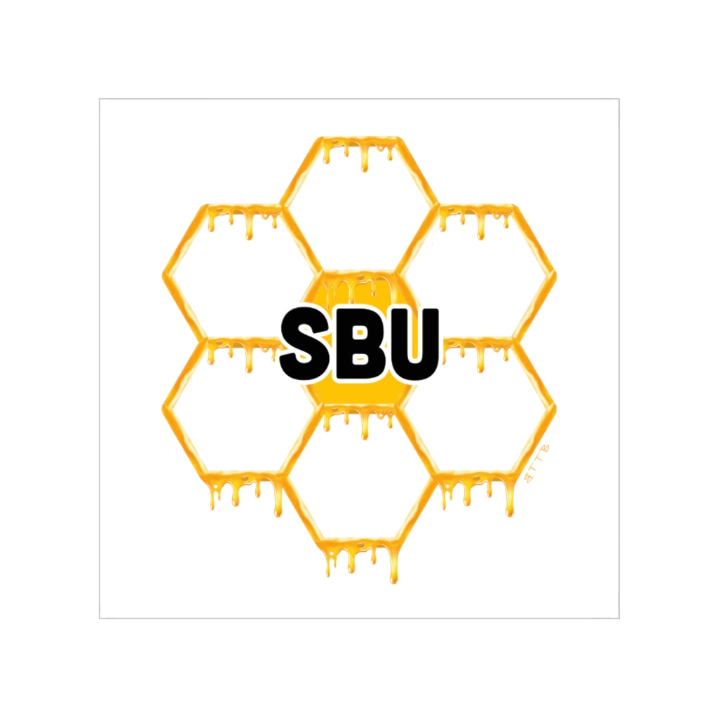 SBU Honeycomb - Outdoor Stickers, Square