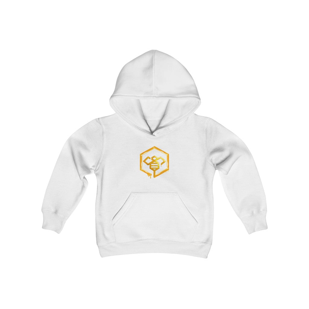 Social BEES University - Sudadera con capucha de mezcla pesada para jóvenes