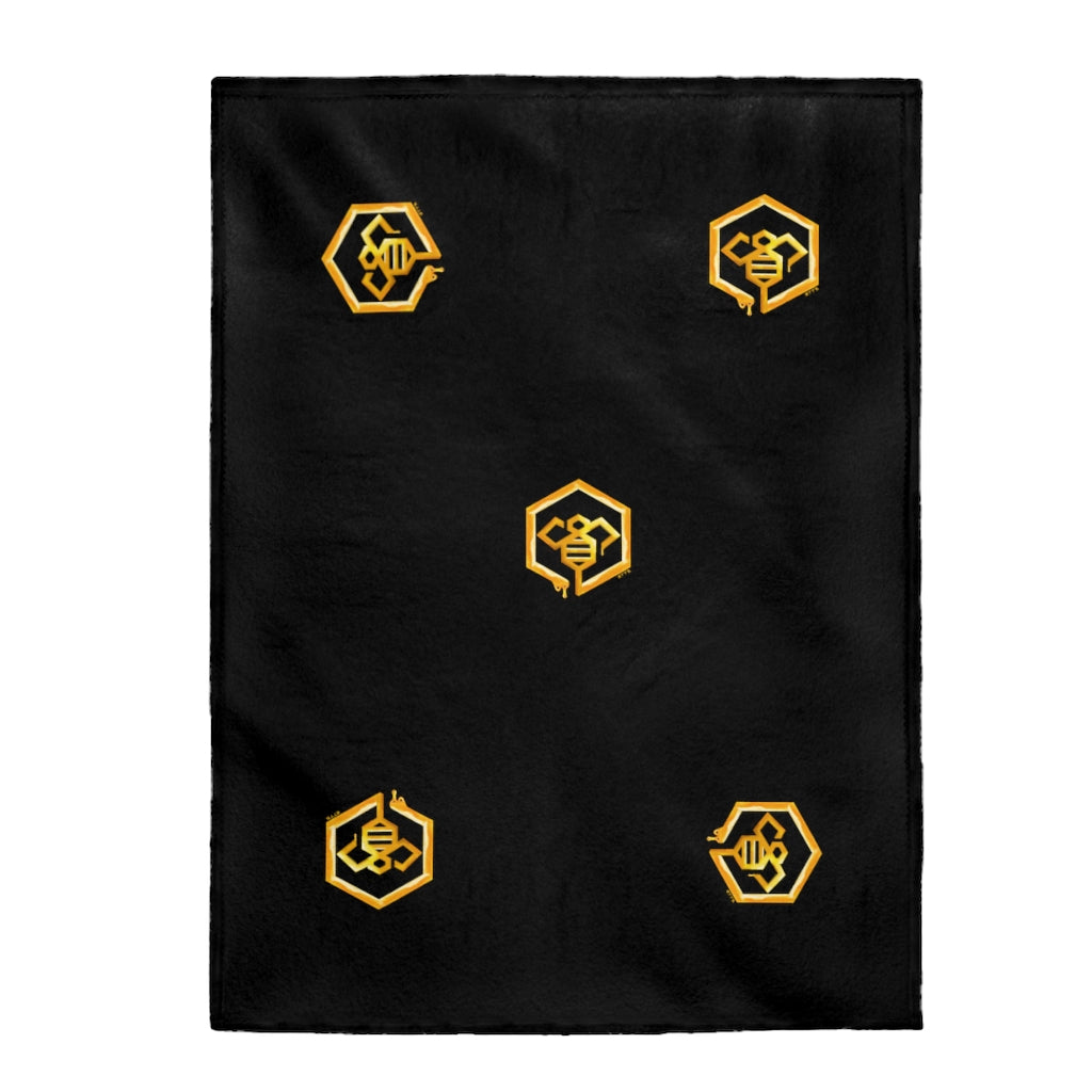 Social BEES University - Velveteen Plush Blanket