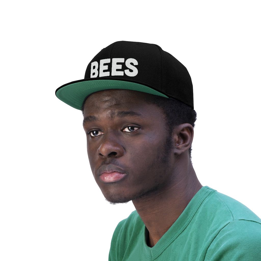 Social BEES University BEES - Embroidered Unisex Flat Bill Hat