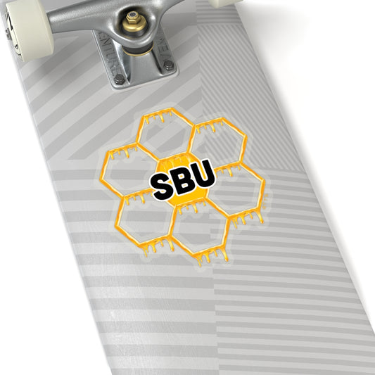 Social BEES University Logo Honeycomb - Kiss-Cut Stickers