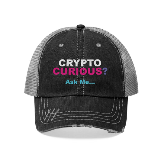 CRYPTO CURIOS? Ask Me...  -  Unisex Trucker Hat