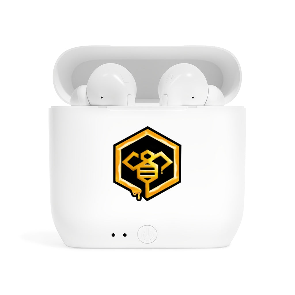 Social BEES University - Essos Wireless Earbuds and Case - Logo with black outline