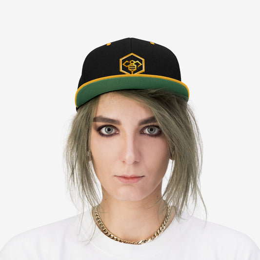 Social BEES University - Embroidered Unisex Flat Bill Hat