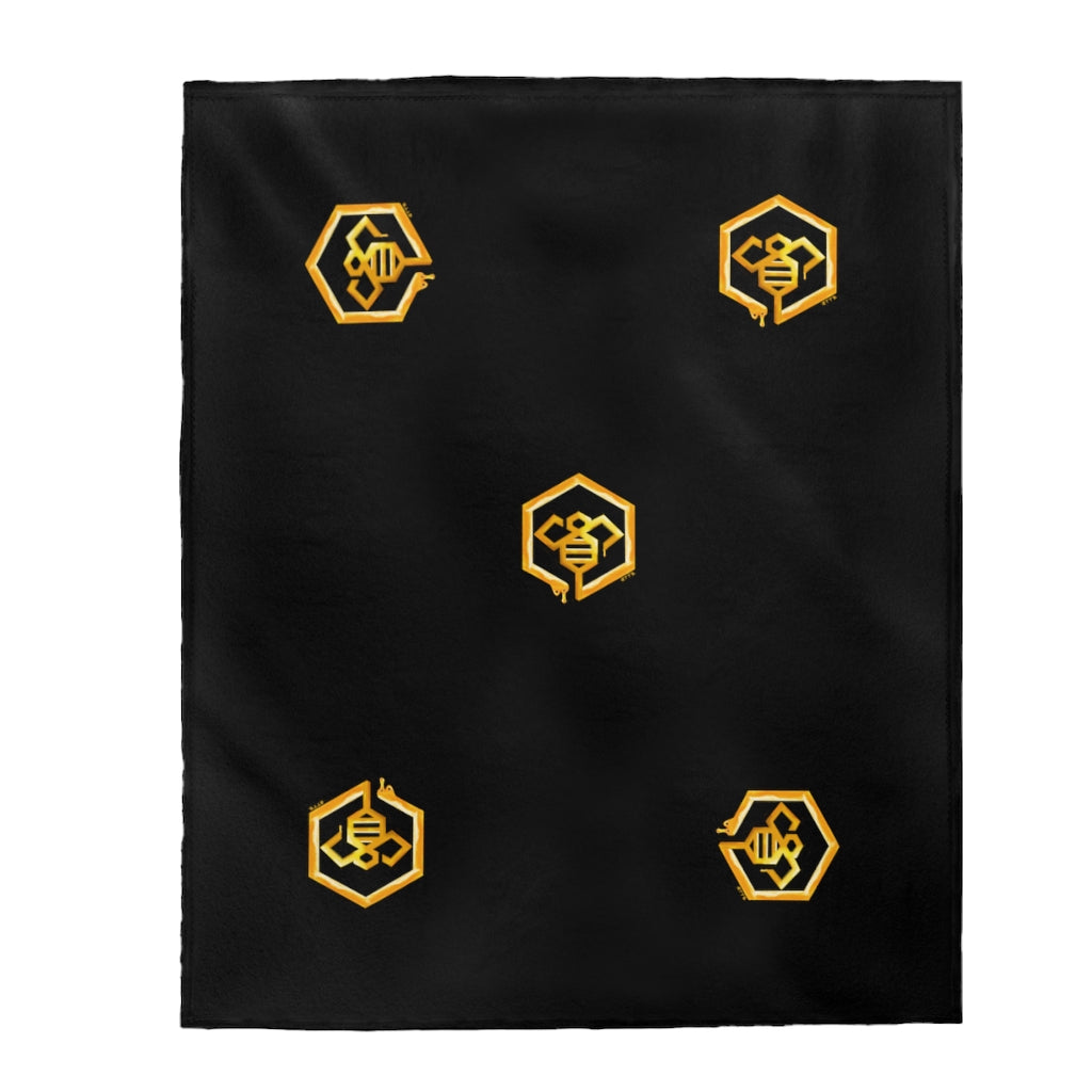 Social BEES University - Velveteen Plush Blanket