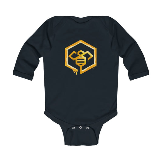 Social BEES University - Infant Long Sleeve Bodysuit - BABY BEE