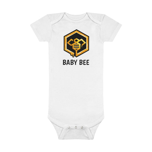 Social BEES University - Baby BEE Short Sleeve Onesie® - Logo with black outline