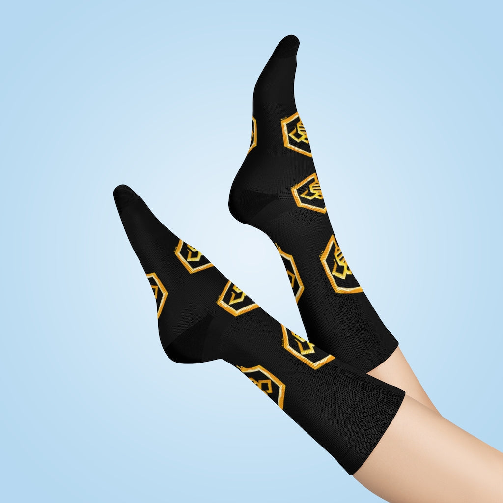 Social BEES University - Sublimation Crew Socks