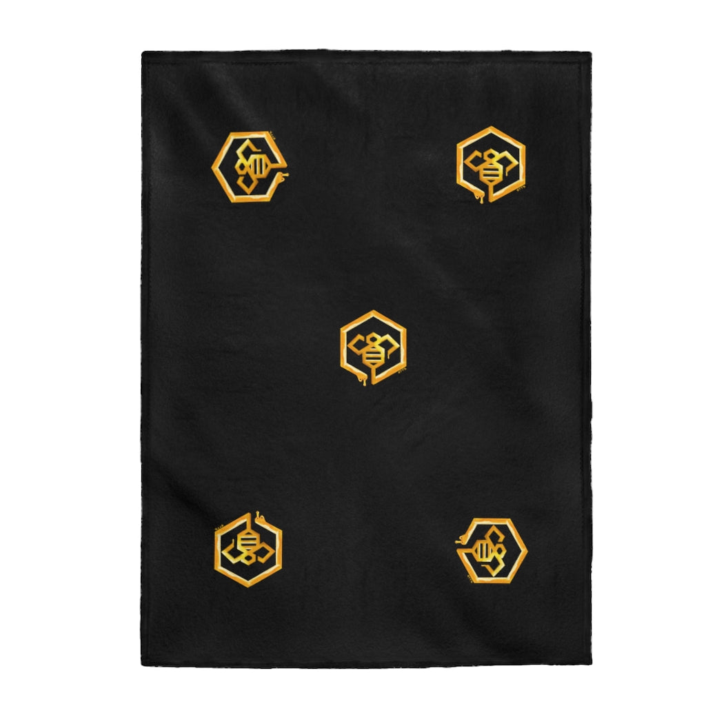 Social BEES University - Velveteen Plush Blanket