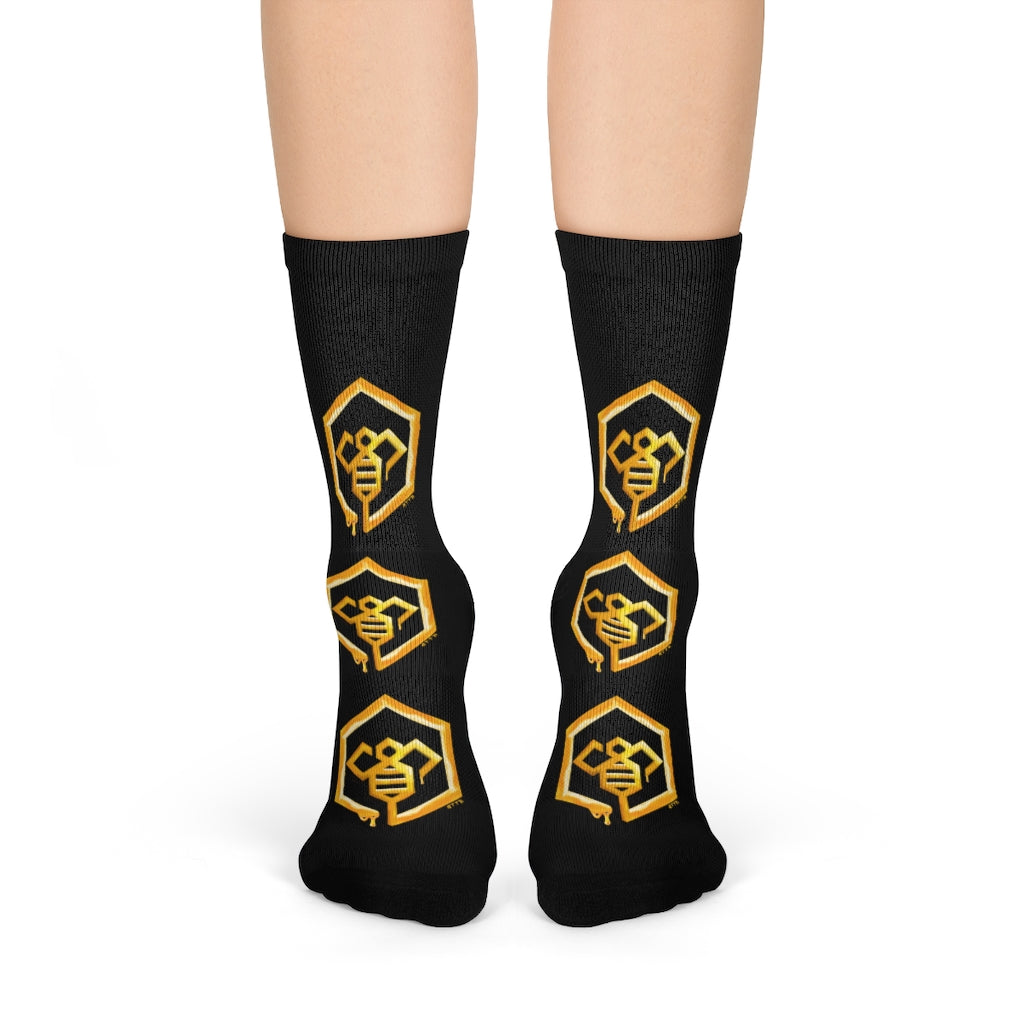 Social BEES University - Sublimation Crew Socks