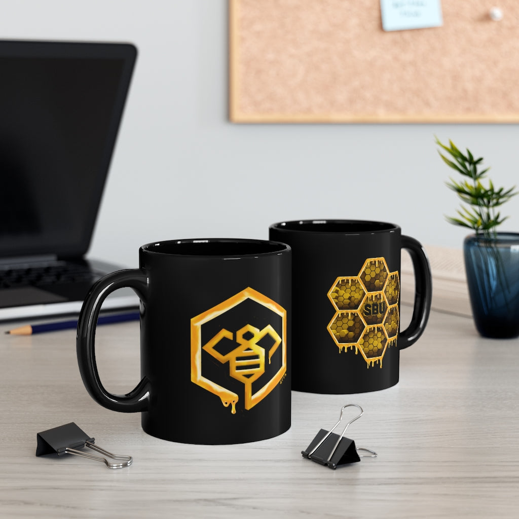 Social BEES University - 11oz Black Mug