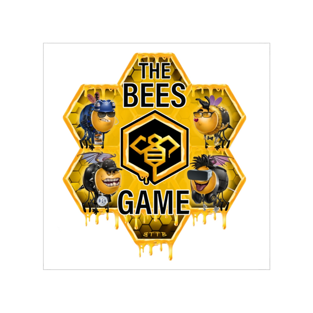 The BEES Game - Outdoor Stickers, Square