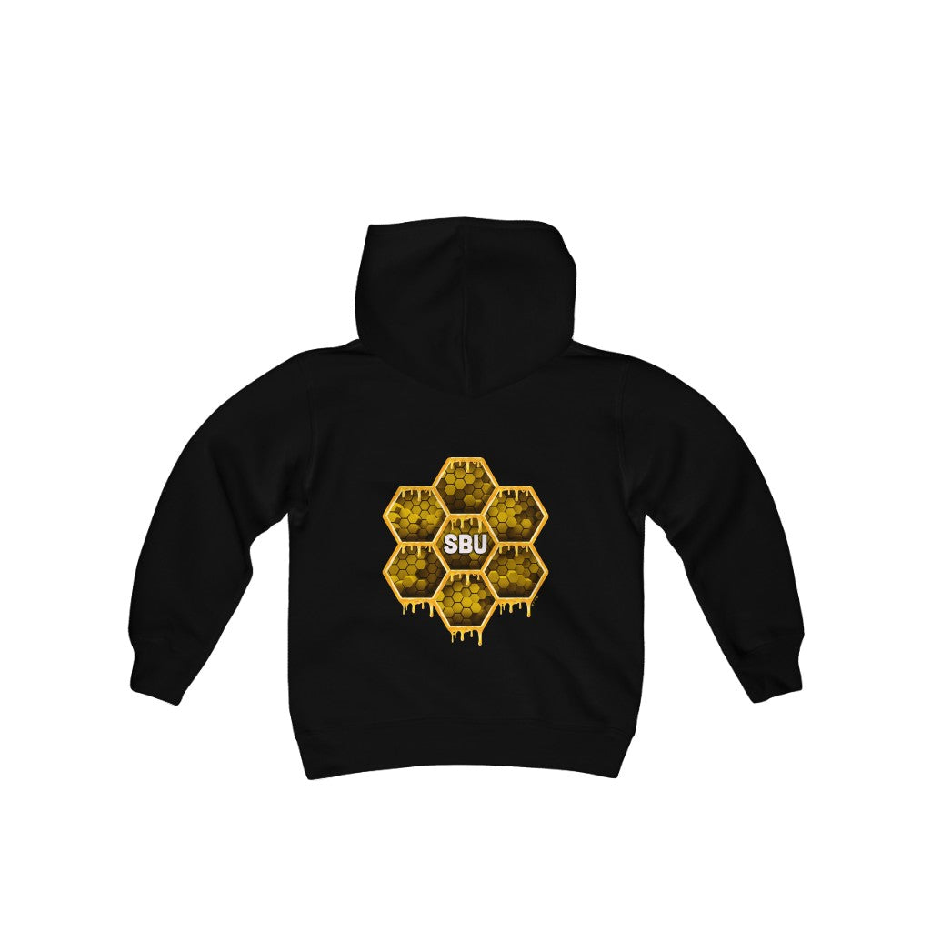 Social BEES University - Sudadera con capucha de mezcla pesada para jóvenes