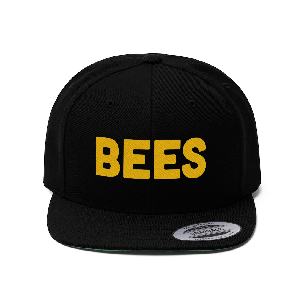 Social BEES University BEES - Embroidered Unisex Flat Bill Hat