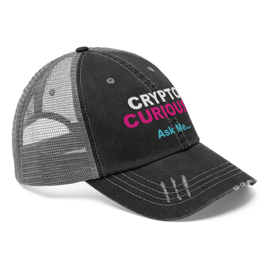 CRYPTO CURIOS? Ask Me...  -  Unisex Trucker Hat