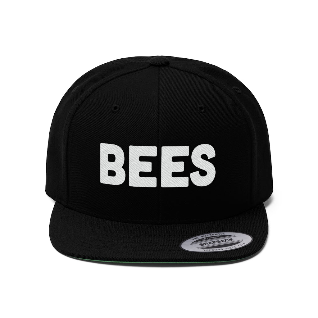 Social BEES University BEES - Embroidered Unisex Flat Bill Hat