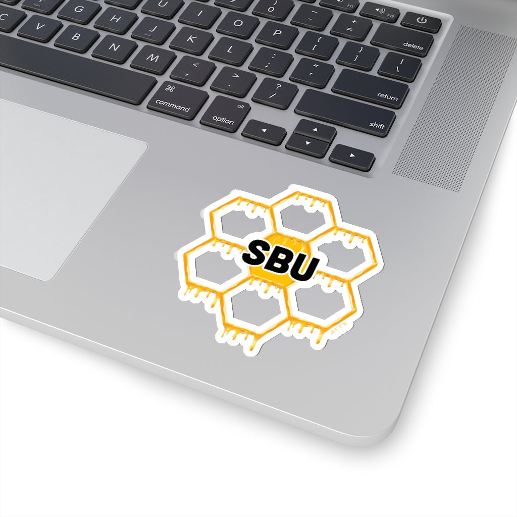 Social BEES University Logo Honeycomb - Kiss-Cut Stickers