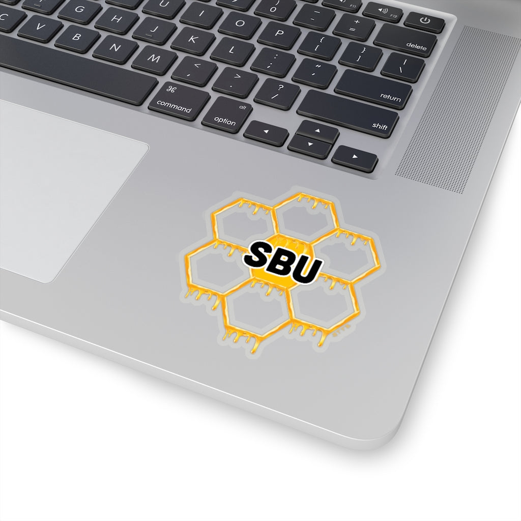 Social BEES University Logo Honeycomb - Kiss-Cut Stickers