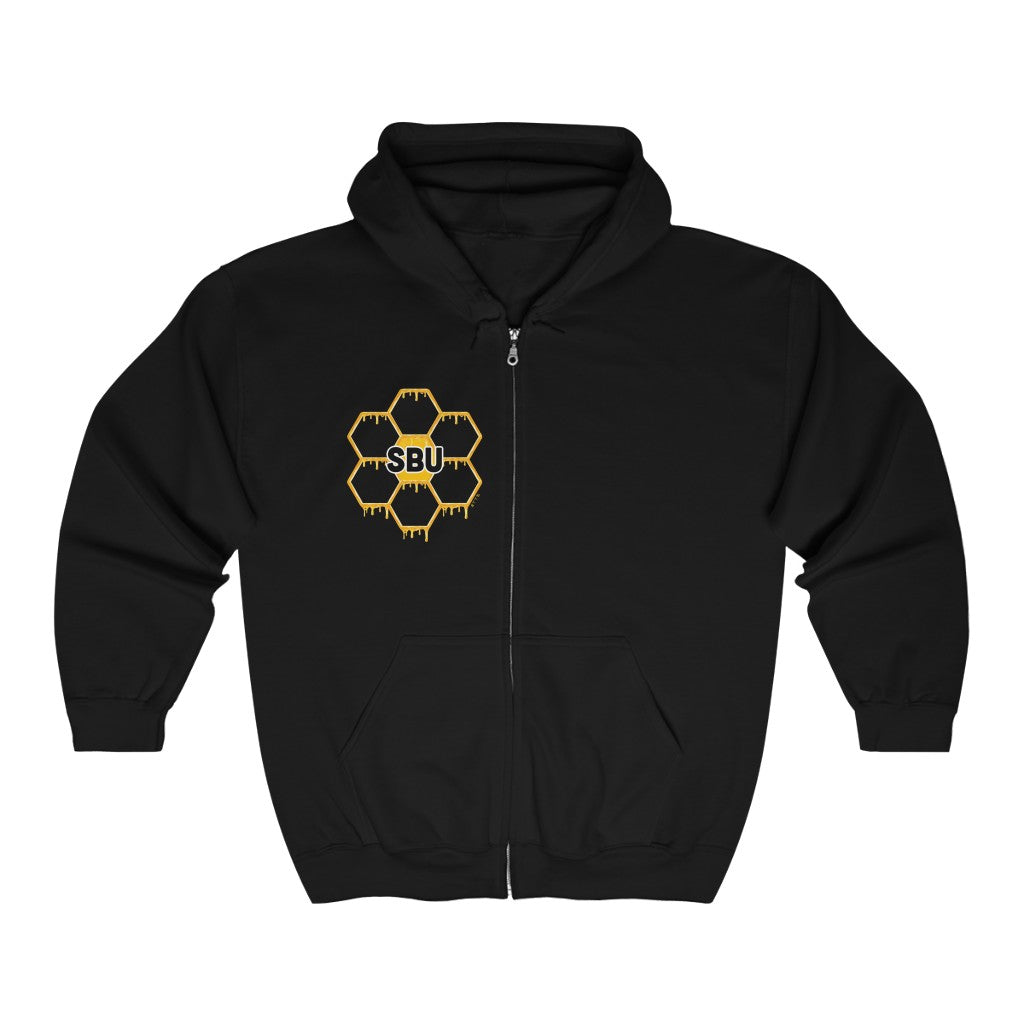 Social BEES University - Embroidered Unisex Zip Up Hoodie